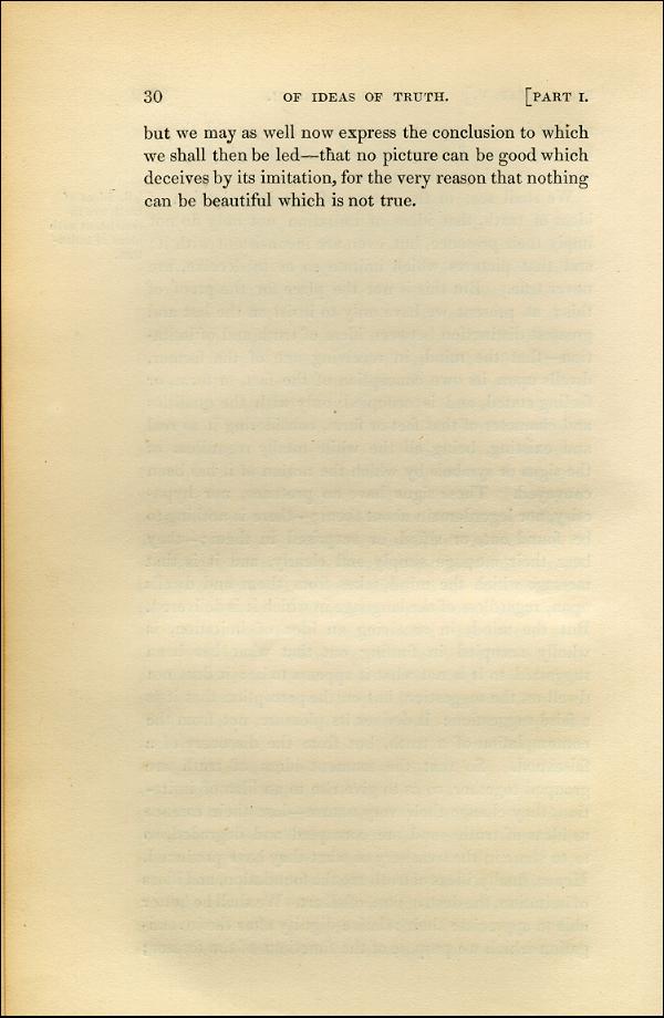 'Modern Painters' Volume I (1843 edition): Part I: Section I: Chapter V: Page 30