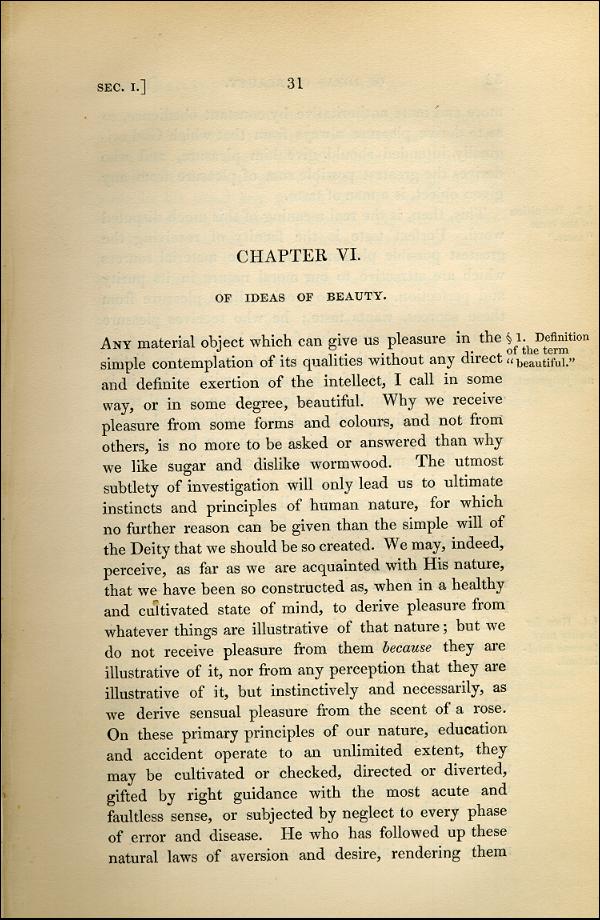'Modern Painters' Volume I (1843 edition): Part I: Section I: Chapter VI: Page 31