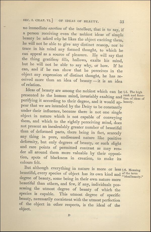 'Modern Painters' Volume I (1843 edition): Part I: Section I: Chapter VI: Page 33