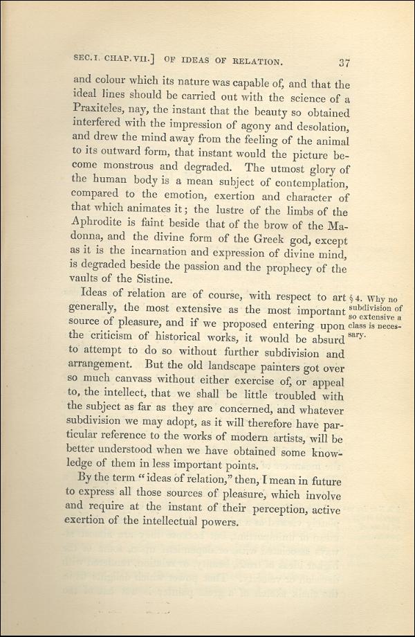 'Modern Painters' Volume I (1843 edition): Part I: Section I: Chapter VII: Page 37