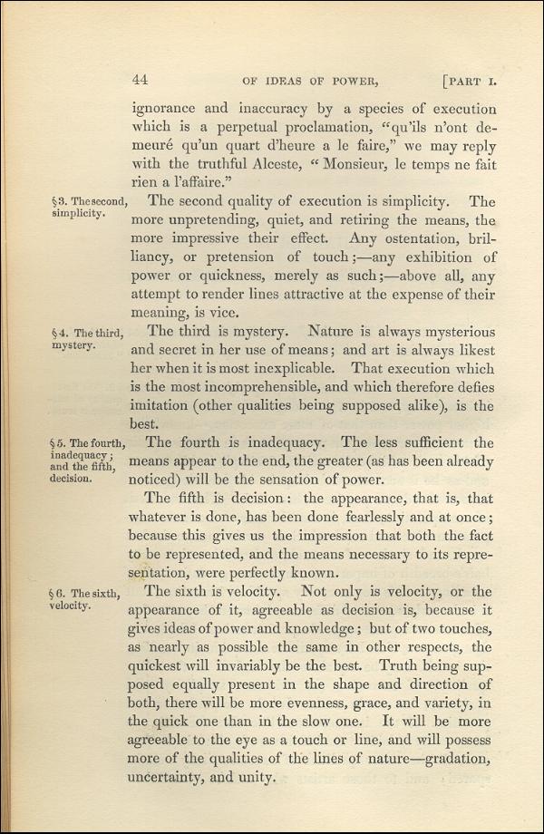 'Modern Painters' Volume I (1843 edition): Part I: Section II: Chapter II: Page 44