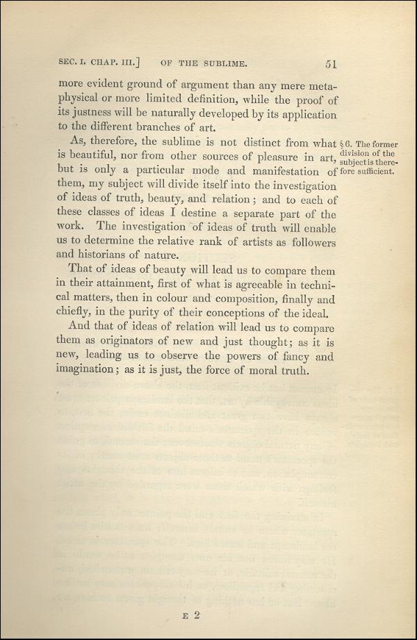 'Modern Painters' Volume I (1843 edition): Part I: Section II: Chapter III: Page 51