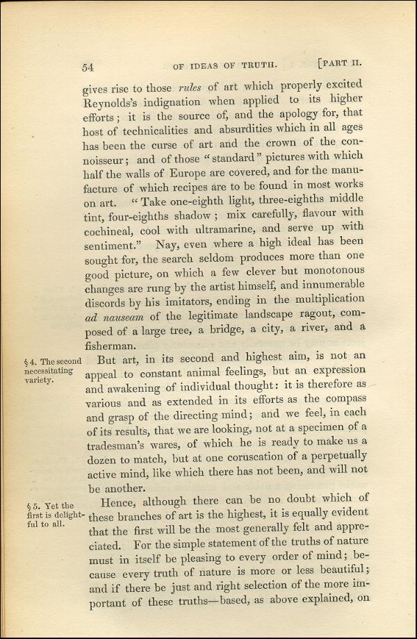'Modern Painters' Volume I (1843 edition): Part II: Section I: Chapter I: Page 54