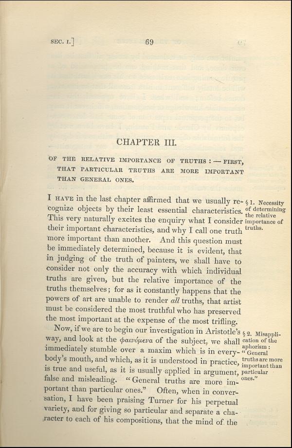 'Modern Painters' Volume I (1843 edition): Part II: Section I: Chapter III: Page 69