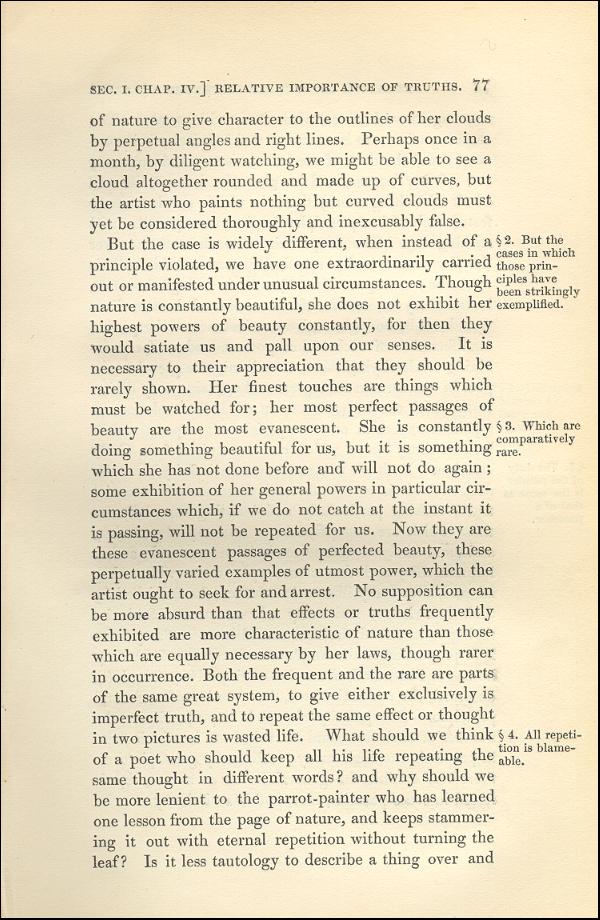 'Modern Painters' Volume I (1843 edition): Part II: Section I: Chapter IV: Page 77