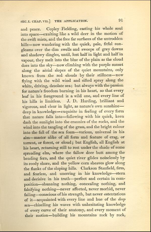 'Modern Painters' Volume I (1843 edition): Part II: Section I: Chapter VII: Page 91