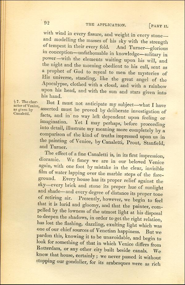 'Modern Painters' Volume I (1843 edition): Part II: Section I: Chapter VII: Page 92