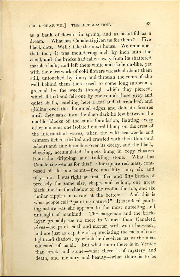 'Modern Painters' Volume I (1843 edition): Part II: Section I: Chapter VII: Page 93
