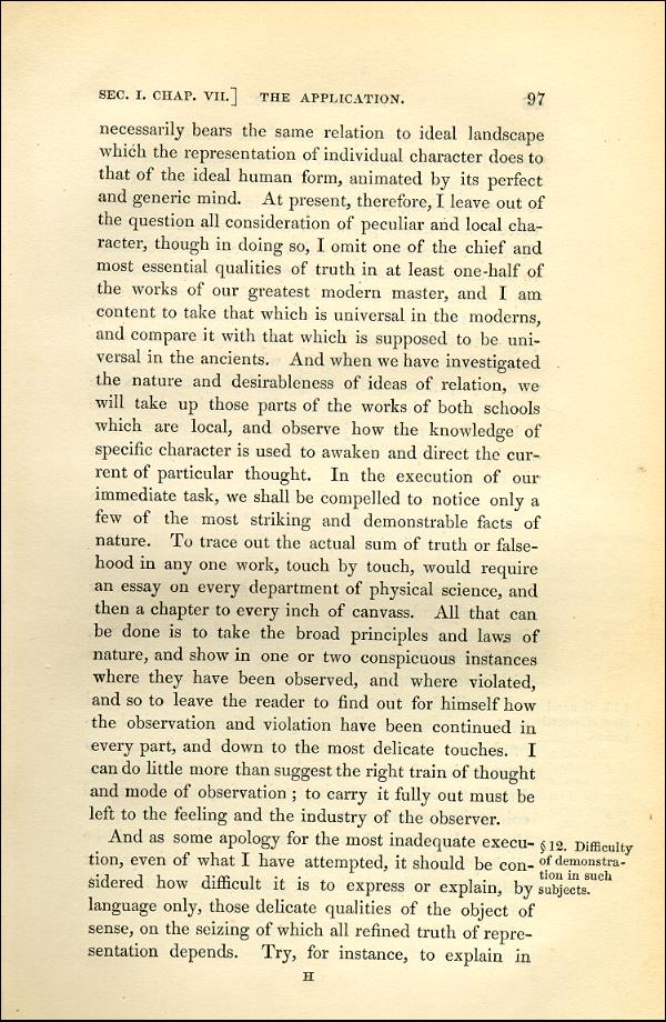 'Modern Painters' Volume I (1843 edition): Part II: Section I: Chapter VII: Page 97