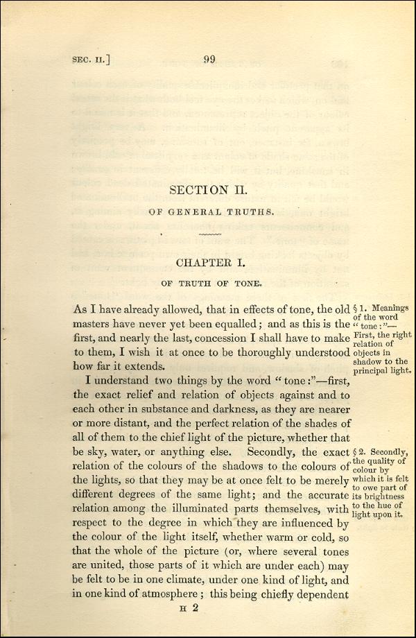 'Modern Painters' Volume I (1843 edition): Part II: Section II: Chapter I: Page 99