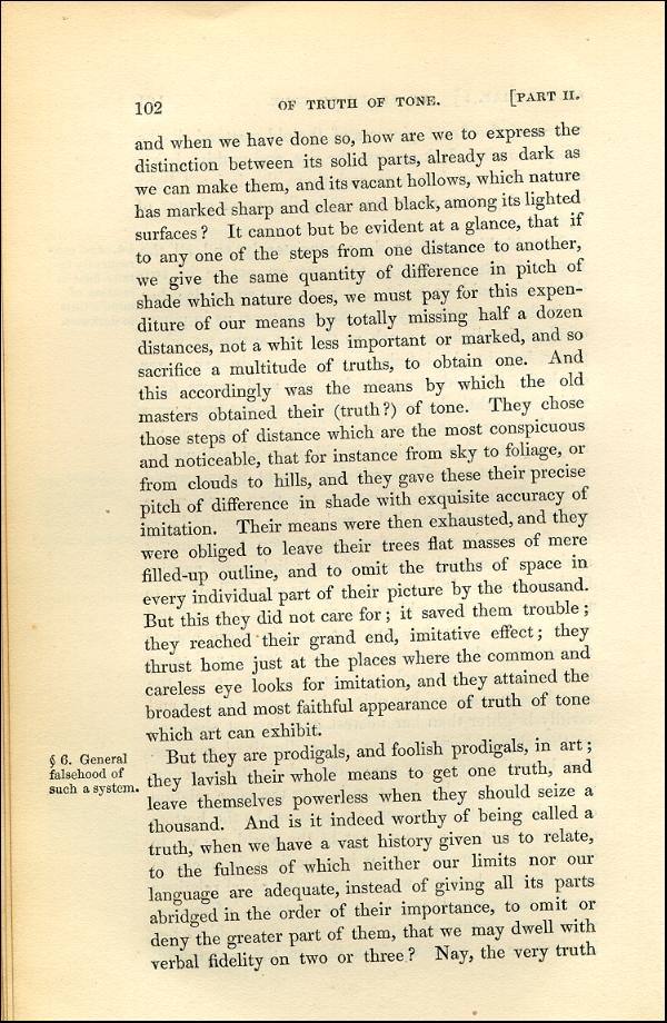 'Modern Painters' Volume I (1843 edition): Part II: Section II: Chapter I: Page 102