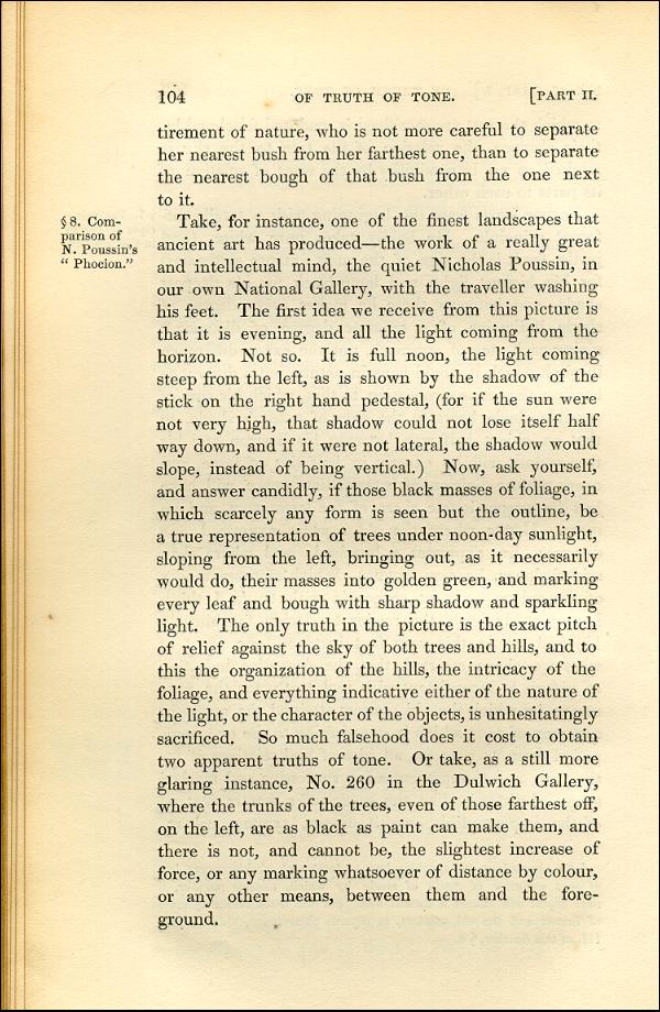 'Modern Painters' Volume I (1843 edition): Part II: Section II: Chapter I: Page 104