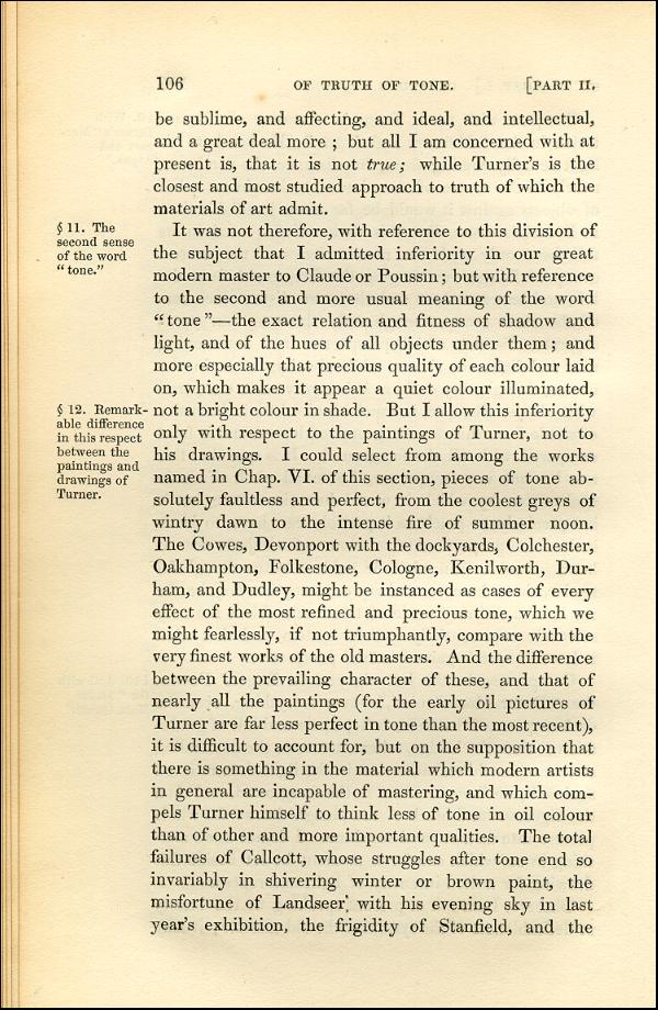 'Modern Painters' Volume I (1843 edition): Part II: Section II: Chapter I: Page 106