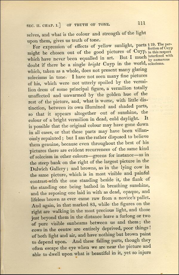 'Modern Painters' Volume I (1843 edition): Part II: Section II: Chapter I: Page 111