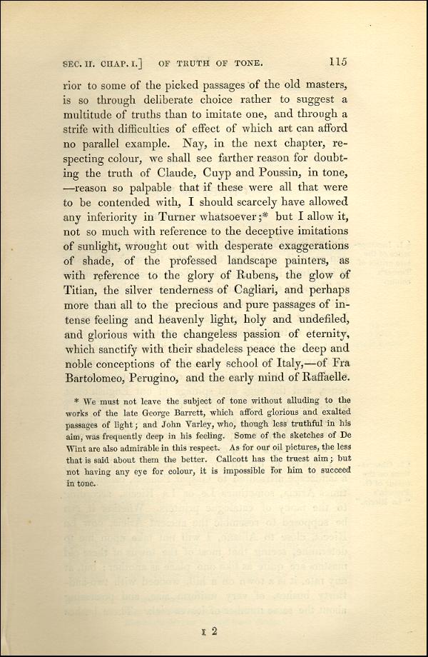 'Modern Painters' Volume I (1843 edition): Part II: Section II: Chapter I: Page 115