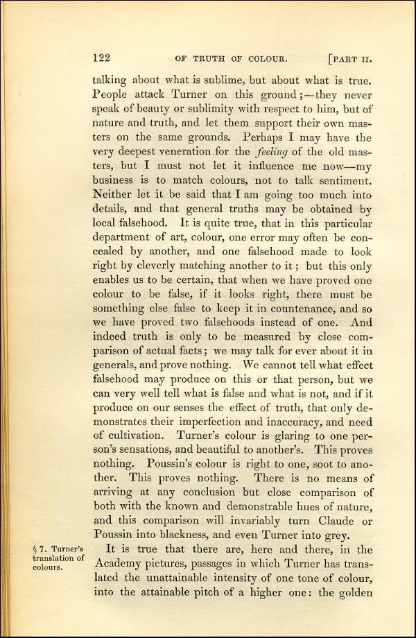 'Modern Painters' Volume I (1843 edition): Part II: Section II: Chapter II: Page 122