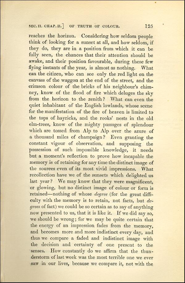 'Modern Painters' Volume I (1843 edition): Part II: Section II: Chapter II: Page 125