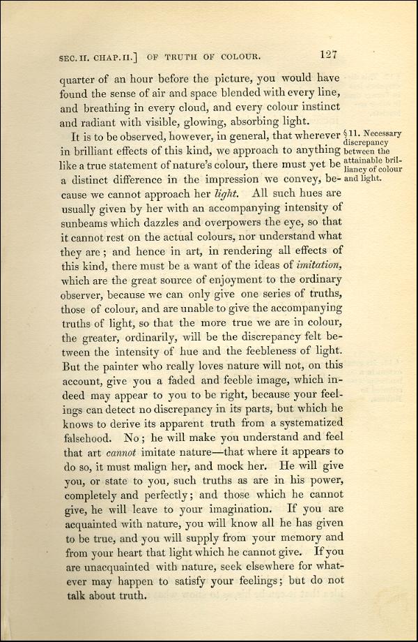 'Modern Painters' Volume I (1843 edition): Part II: Section II: Chapter II: Page 127