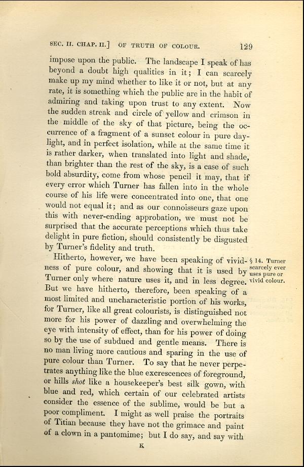 'Modern Painters' Volume I (1843 edition): Part II: Section II: Chapter II: Page 129