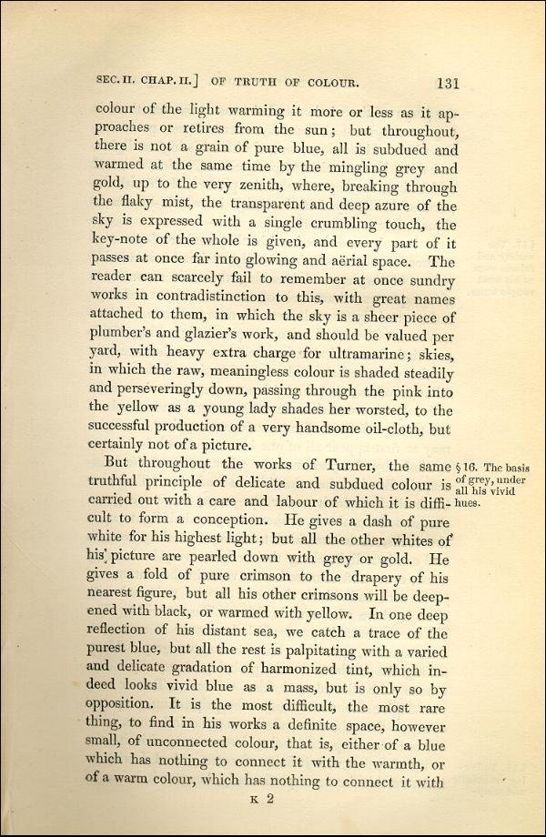 'Modern Painters' Volume I (1843 edition): Part II: Section II: Chapter II: Page 131