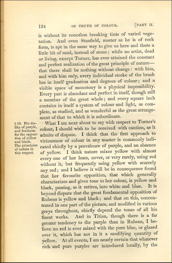 'Modern Painters' Volume I (1843 edition): Part II: Section II: Chapter II: Page 134
