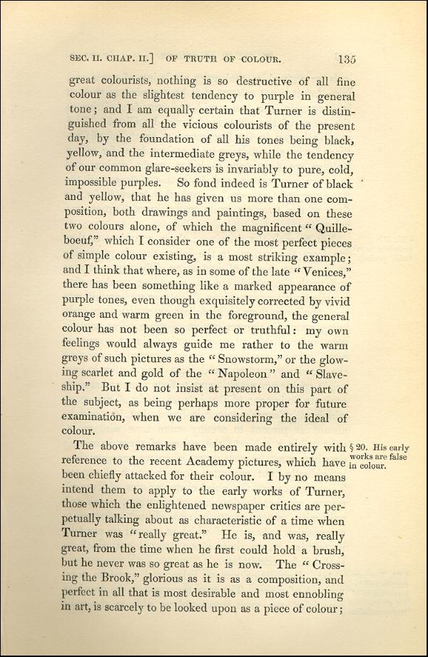 'Modern Painters' Volume I (1843 edition): Part II: Section II: Chapter II: Page 135