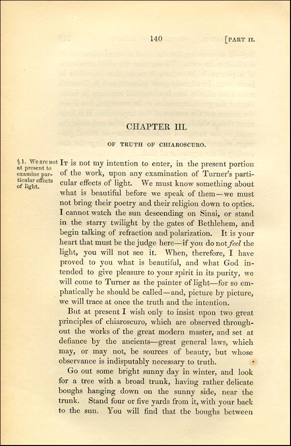 'Modern Painters' Volume I (1843 edition): Part II: Section II: Chapter III: Page 140