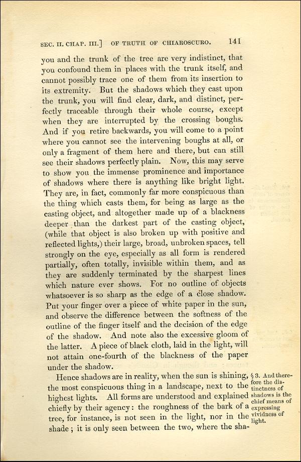 'Modern Painters' Volume I (1843 edition): Part II: Section II: Chapter III: Page 141