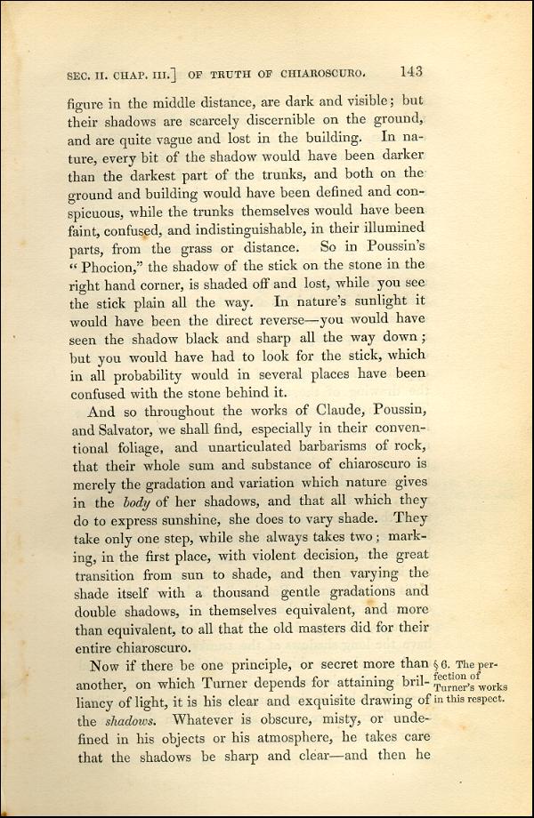 'Modern Painters' Volume I (1843 edition): Part II: Section II: Chapter III: Page 143