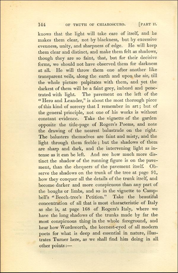 'Modern Painters' Volume I (1843 edition): Part II: Section II: Chapter III: Page 144