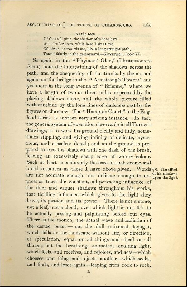 'Modern Painters' Volume I (1843 edition): Part II: Section II: Chapter III: Page 145