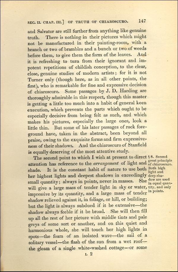 'Modern Painters' Volume I (1843 edition): Part II: Section II: Chapter III: Page 147