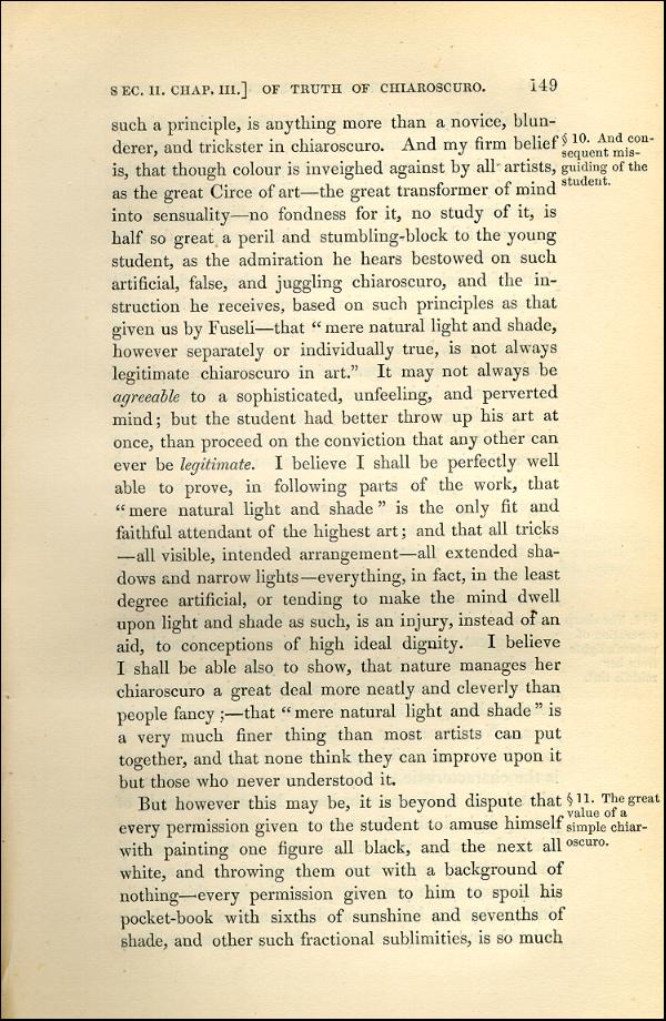 'Modern Painters' Volume I (1843 edition): Part II: Section II: Chapter III: Page 149