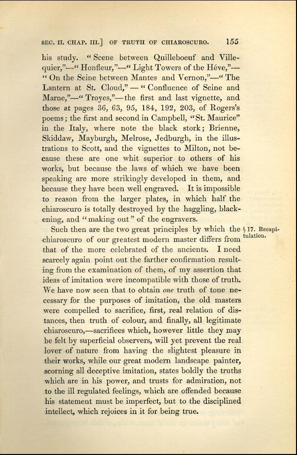 'Modern Painters' Volume I (1843 edition): Part II: Section II: Chapter III: Page 155