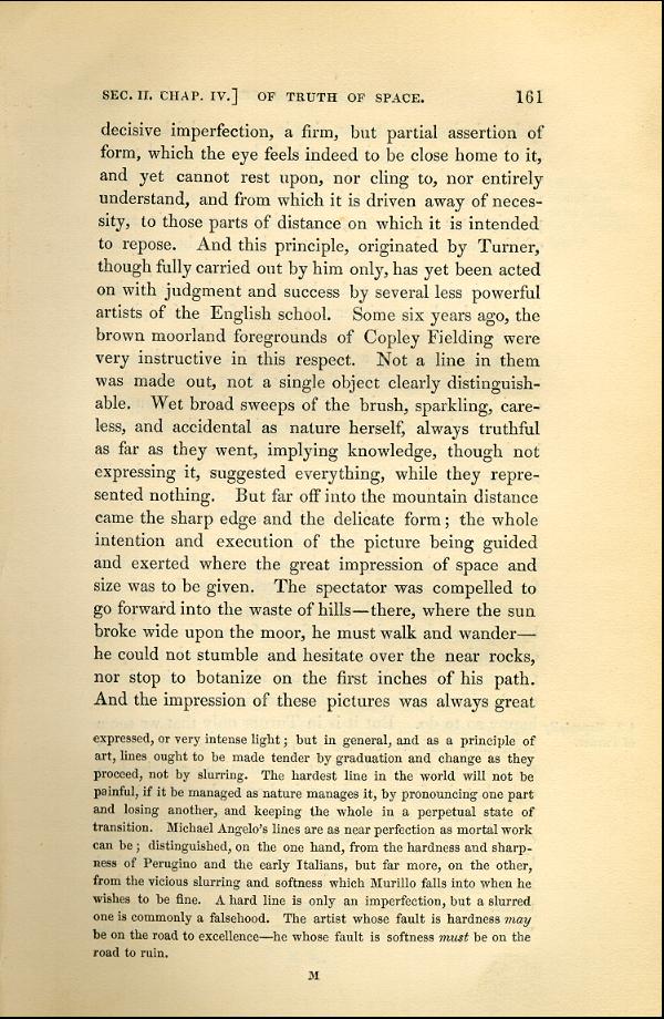 'Modern Painters' Volume I (1843 edition): Part II: Section II: Chapter IV: Page 161