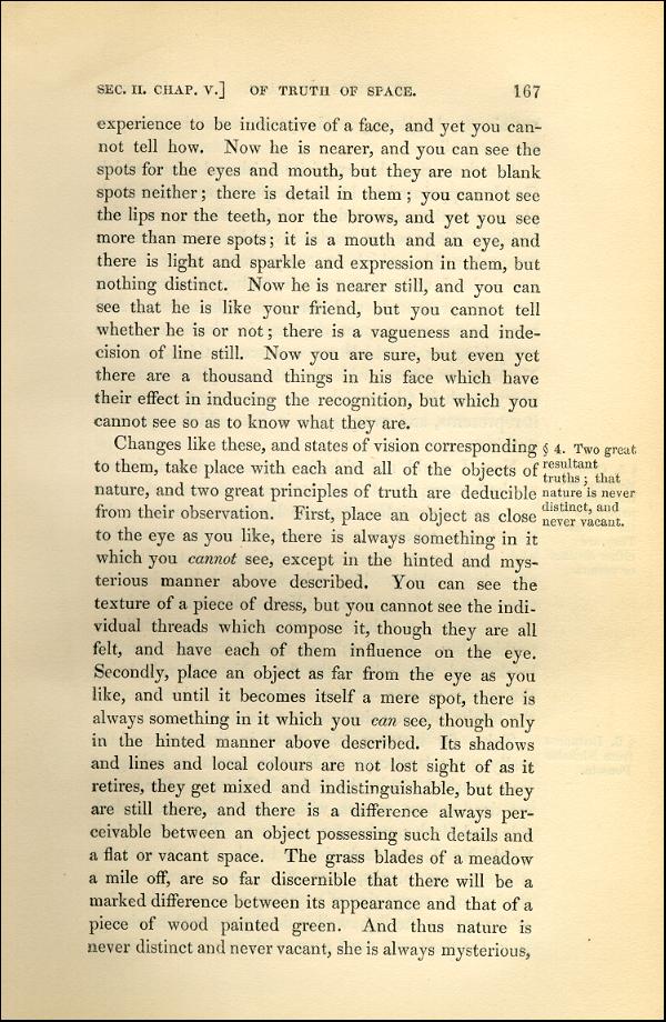 'Modern Painters' Volume I (1843 edition): Part II: Section II: Chapter V: Page 167