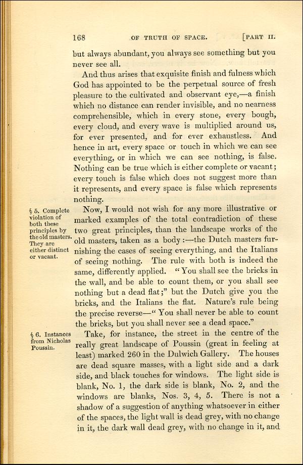 'Modern Painters' Volume I (1843 edition): Part II: Section II: Chapter V: Page 168