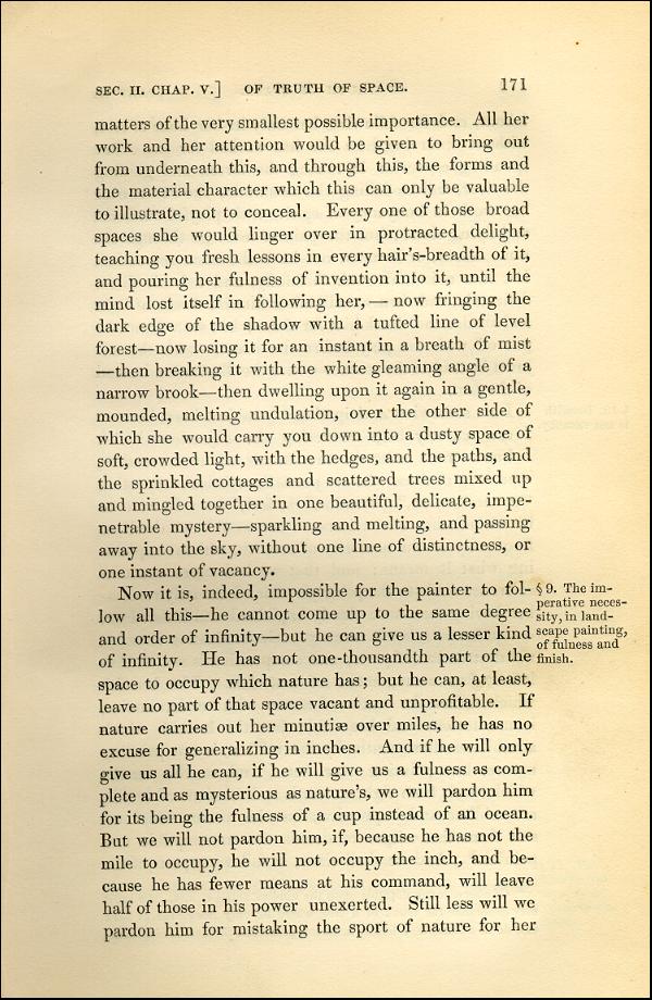 'Modern Painters' Volume I (1843 edition): Part II: Section II: Chapter V: Page 171