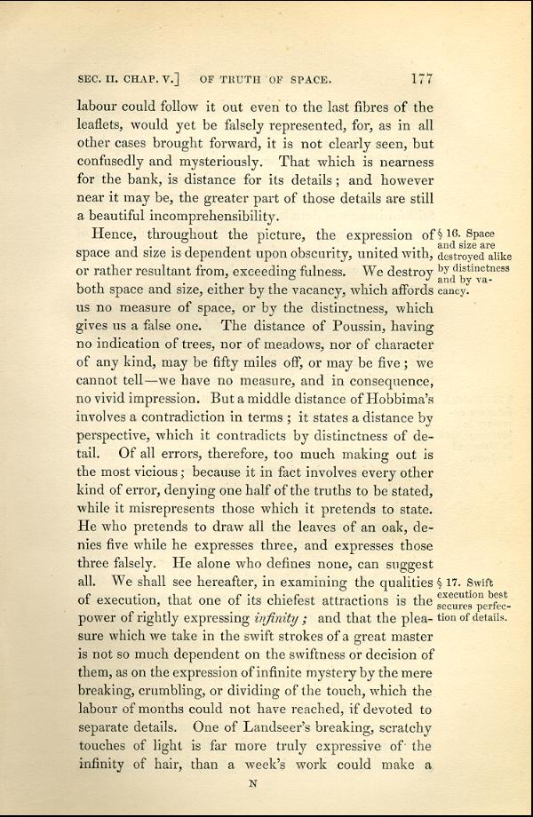 'Modern Painters' Volume I (1843 edition): Part II: Section II: Chapter V: Page 177