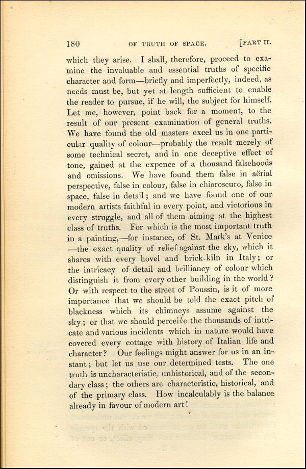 'Modern Painters' Volume I (1843 edition): Part II: Section II: Chapter V: Page 180