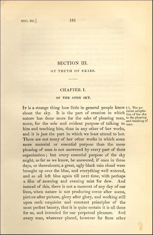 'Modern Painters' Volume I (1843 edition): Part II: Section III: Chapter I: Page 181