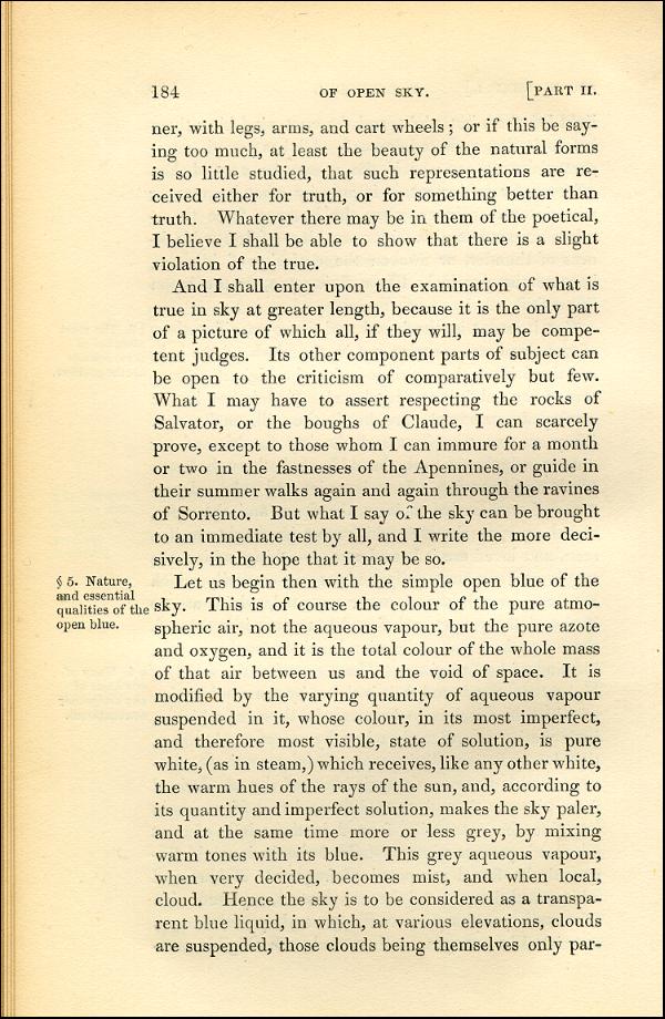 'Modern Painters' Volume I (1843 edition): Part II: Section III: Chapter I: Page 184