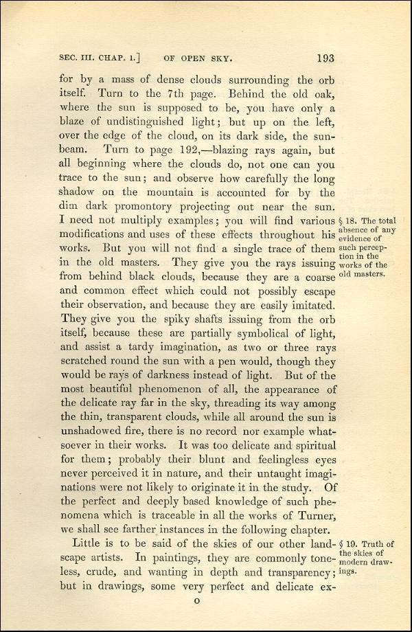 'Modern Painters' Volume I (1843 edition): Part II: Section III: Chapter I: Page 193