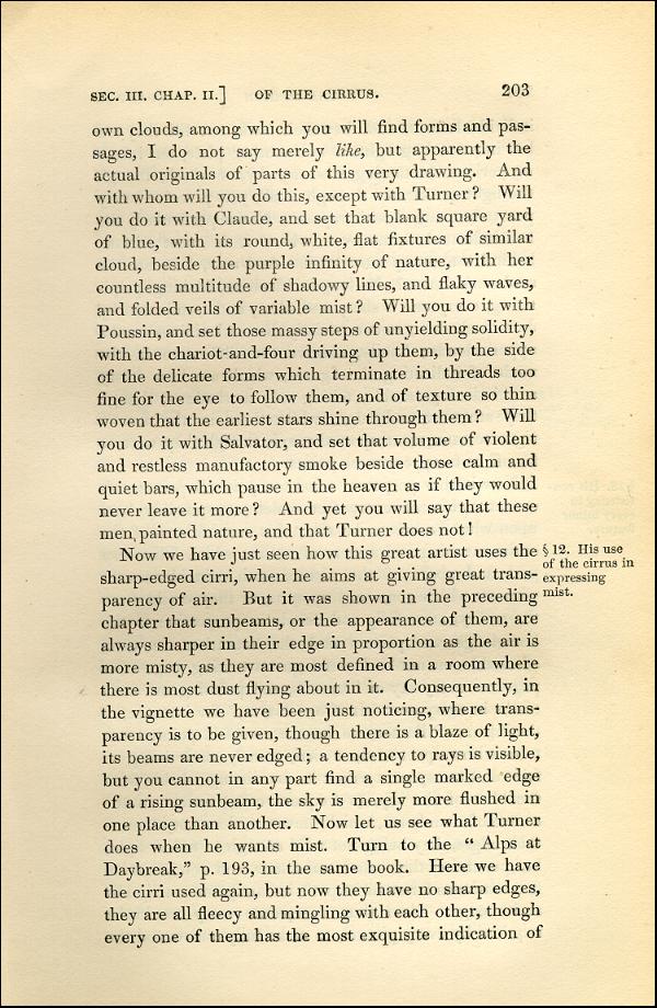 'Modern Painters' Volume I (1843 edition): Part II: Section III: Chapter II: Page 203