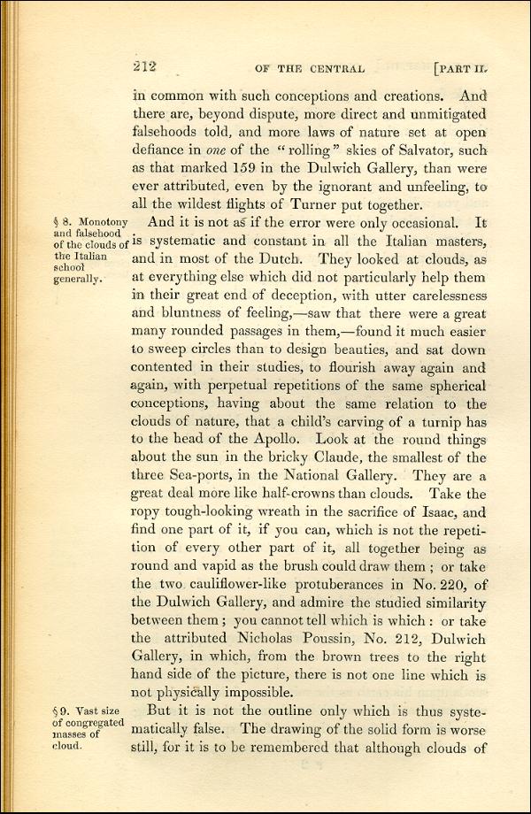 'Modern Painters' Volume I (1843 edition): Part II: Section III: Chapter III: Page 212