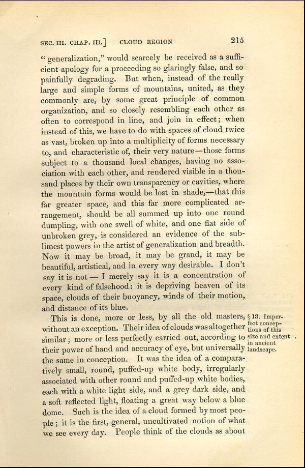 'Modern Painters' Volume I (1843 edition): Part II: Section III: Chapter III: Page 215