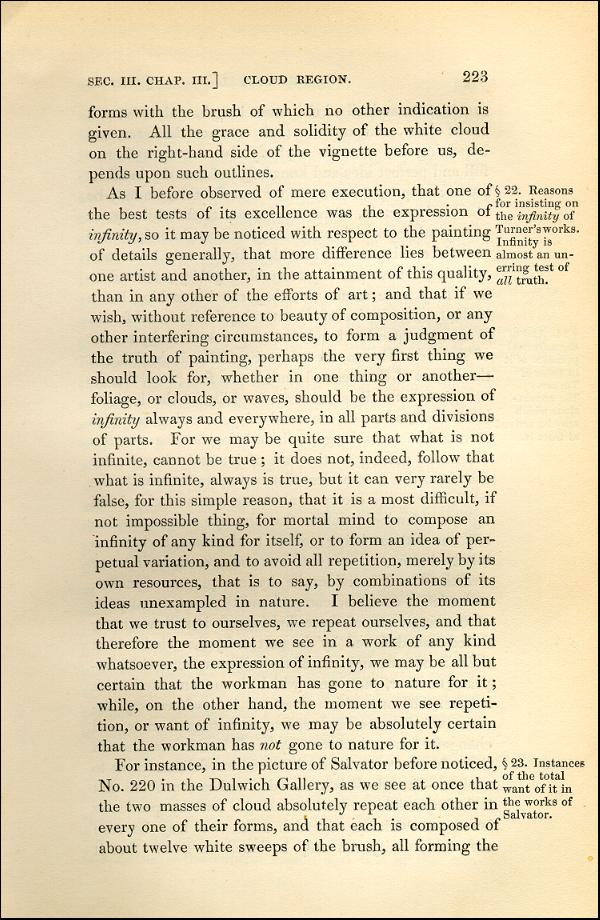 'Modern Painters' Volume I (1843 edition): Part II: Section III: Chapter III: Page 223