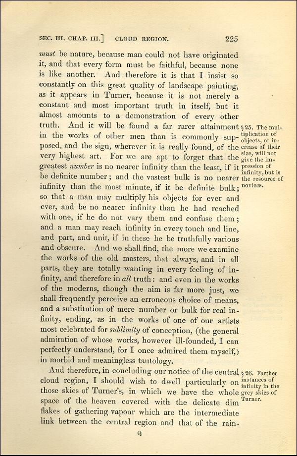 'Modern Painters' Volume I (1843 edition): Part II: Section III: Chapter III: Page 225