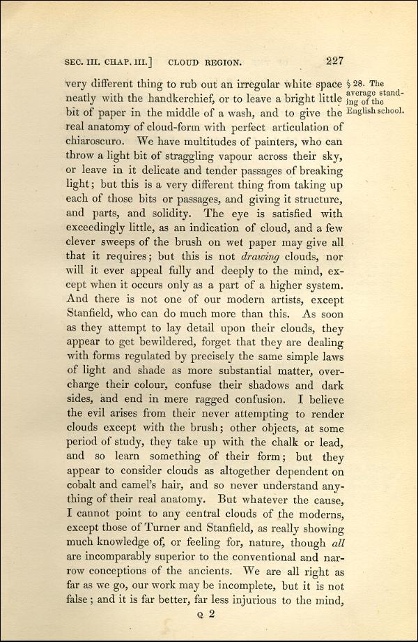 'Modern Painters' Volume I (1843 edition): Part II: Section III: Chapter III: Page 227