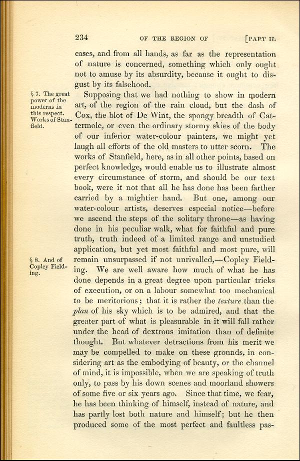 'Modern Painters' Volume I (1843 edition): Part II: Section III: Chapter IV: Page 234